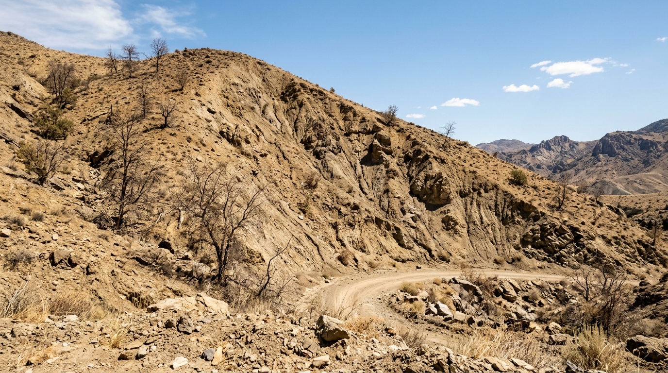 Barren land before plantation